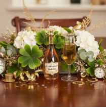 Artikel Baumanhänger-Set Sektglas und Sektflasche Weihnachtsdeko 14cm 2St