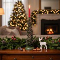 Artikel Kerzenständer in Tannenbaum-Optik Grün Metall 45cm