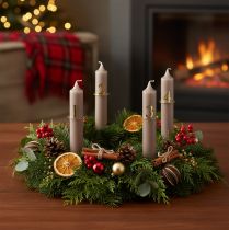 Artikel Kerzenring Stabkerzen Zahlen Set für Adventskranz 3cm 4St