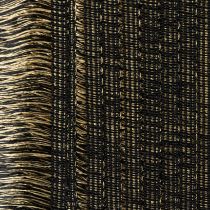 Artikel Fransenborte Schwarz Gold 4cm x 25m - Ideal für Kranzdeko, Trauerband & Vintage Accessoires