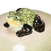 Artikel Deko Frosch Schwimmstein aus Keramik für Gartenteich und Wasserbecken 13cm