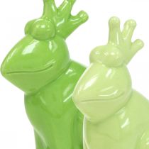 Keramik Frosch Dekofigur, Froschkönig Sommerdeko 10,5×5,5×7cm 4St