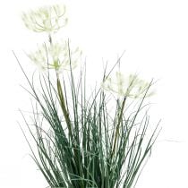 Binsen Gras Künstlich Blüte Kunstblumen im Topf 56cm