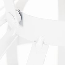 Artikel Gartenlaterne Metall Glas Windlicht zum Hängen Weiß Ø18,5cm