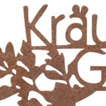 Artikel Gartenstecker Rost Kräuter Garten Beetstecker 14x17cm 4St