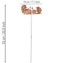 Artikel Gartenstecker Igel Motiv Rost Deko für Sommer und Herbst 53cm