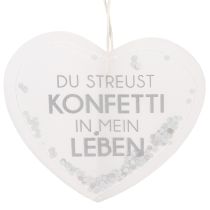 Artikel Geschenkanhänger Konfettiherz 9cm 6St