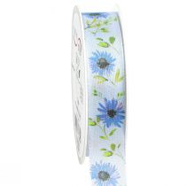 Artikel Geschenkband Band Kornblumen Seidenband Blau 25mm 18m
