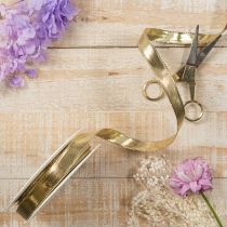 Artikel Geschenkband Gold mit Drahtkante 15mm 25m