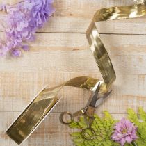 Artikel Geschenkband Gold mit Drahtkante 25mm 25m