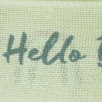 Artikel Geschenkband Hello Baby Dekoband Taufe Grün 25mm 16m