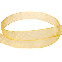 Artikel Geschenkband gepunktet perfekter Abschluss für Geschenkpäckchen und Geschenkboxen 1,5cm 20m