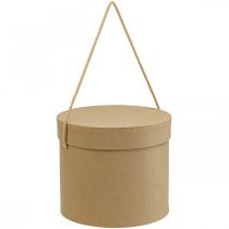 Artikel Geschenkbox rund Blumenbox Beige Ø12,5/14,5/16,5cm 3er-Set