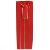 Artikel Geschenktüte Flaschentasche Papier Rot Gold 9×12×36cm 1 St