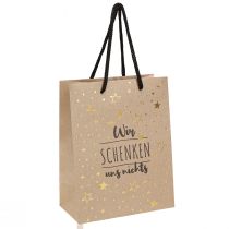 Artikel Geschenktüte Sterne „Wir schenken uns nichts“ 18×10×23cm 2St