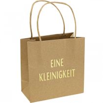 Artikel Geschenktüten „Eine Kleinigkeit“ Beige Papiertüten 16x8cm 6St