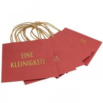 Artikel Geschenktüten „Eine Kleinigkeit“ Rot Papier 20×11×25cm 6St