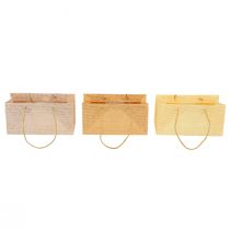 Artikel Geschenktüten gewebt Papier Vanille Orange Rosa 20×10×10cm 6St
