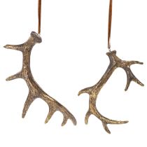 Artikel Geweih Deko Anhänger rustikal für Wand oder Baum 15cm 6St