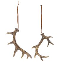 Artikel Geweih Deko Anhänger rustikal für Wand oder Baum 15cm 6St