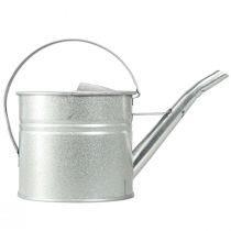 Artikel Vintage Deko Gießkanne Metall Silber 1,25l Pflanzgefäß