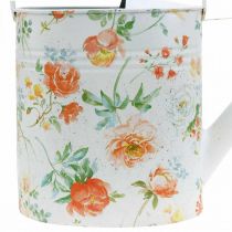 Artikel Vintage Deko Gießkanne Metall mit Rosenmotiv, Sommer Garten Dekoration, Nostalgische Pflanzkanne, H31,5 cm