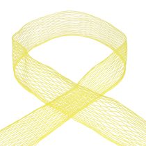 Netzband Gitterband Dekoband Gelb drahtverstärkt 50mm 10m