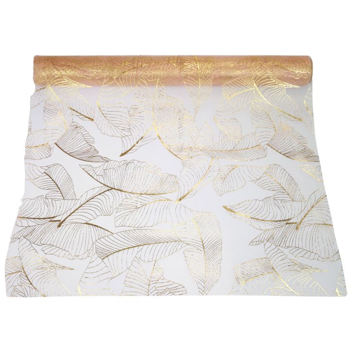 Artikel Tischläufer Herbst Tischband Blatt Deko Orange Gold 48x450cm