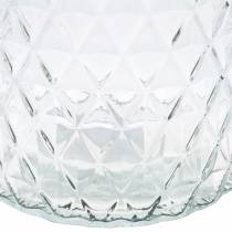 Deko-Glas Rauten Glasvase Klar Blumenvase  2St