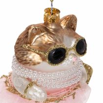 Artikel Katzen-Glasanhänger mit Tutu als Christbaumschmuck 11cm 2St