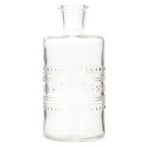 Artikel Glasflasche mit Muster zylindrisch klar Dekovase 15cm 6St