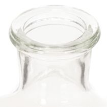 Artikel Glasflasche mit Muster zylindrisch klar Dekovase 15cm 6St