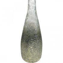 Artikel Glasvase zweifarbig, Tischdeko aus Echtglas Klar, Silbern H40cm