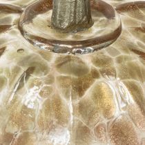 Artikel Glaskürbis Tischdeko Herbst Kürbis Glas Metall H14cm 2 St