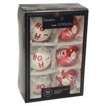 Artikel Weihnachtskugeln Glas Christbaumkugeln Weihnachtsmann 6St