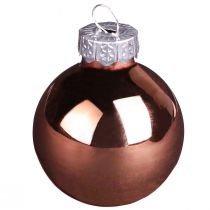 Artikel Glaskugeln Baum Weihnachten Silber Apricot Ø4cm 24 St