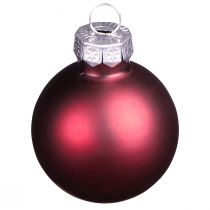 Artikel Glaskugeln Weihnachten in Bordeaux Mix Ø3cm 22 St