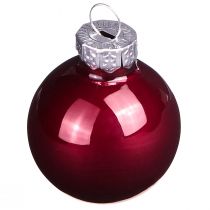 Artikel Glaskugeln Weihnachten in Bordeaux Mix Ø3cm 22 St