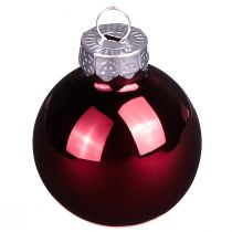 Artikel Glaskugeln Weihnachten in Bordeaux Mix Ø3cm 22 St
