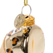 Artikel Glasschuh Ornament mit Leopardenmuster Christbaumschmuck 13cm 2St