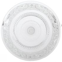 Artikel Glasteller auf Fuß Flache Glasschale mit Muster Klar Ø25cm