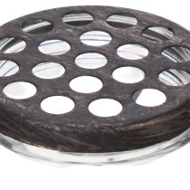 Artikel Glasflasche im Metallkorb ideal für dekorative Akzente im Wohnzimmer 20cm