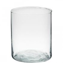 Floristik24 Glasvase rund, Glaszylinder Klar Ø9cm H10,5cm