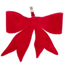 Artikel Dekoschleife Rot mit Clip Vielseitige Weihnachtsdeko 11cm 4St