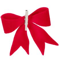 Artikel Dekoschleife Rot mit Clip Vielseitige Weihnachtsdeko 11cm 4St