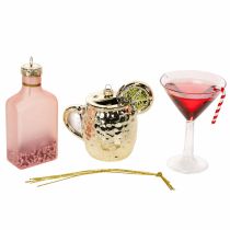 Artikel Cocktaildeko zum Aufhängen am Weihnachtsbaum im Miniformat 14cm 6St
