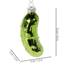 Artikel Glas-Weihnachtsgurke Christbaumschmuck zum Aufhängen 7cm 4St