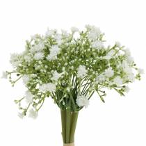 Gypsophila Schleierkraut künstlich im Bund Weiß H28cm 6St