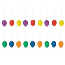 Artikel Ostereier Anhänger für Frühjahrsdekoration Haus oder Garten Bunte Dekorationsartikel 6cm 24St