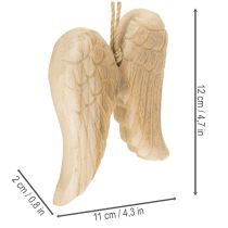 Artikel Holz Anhänger Engelsflügel zum Aufhängen Dekoration 12cm